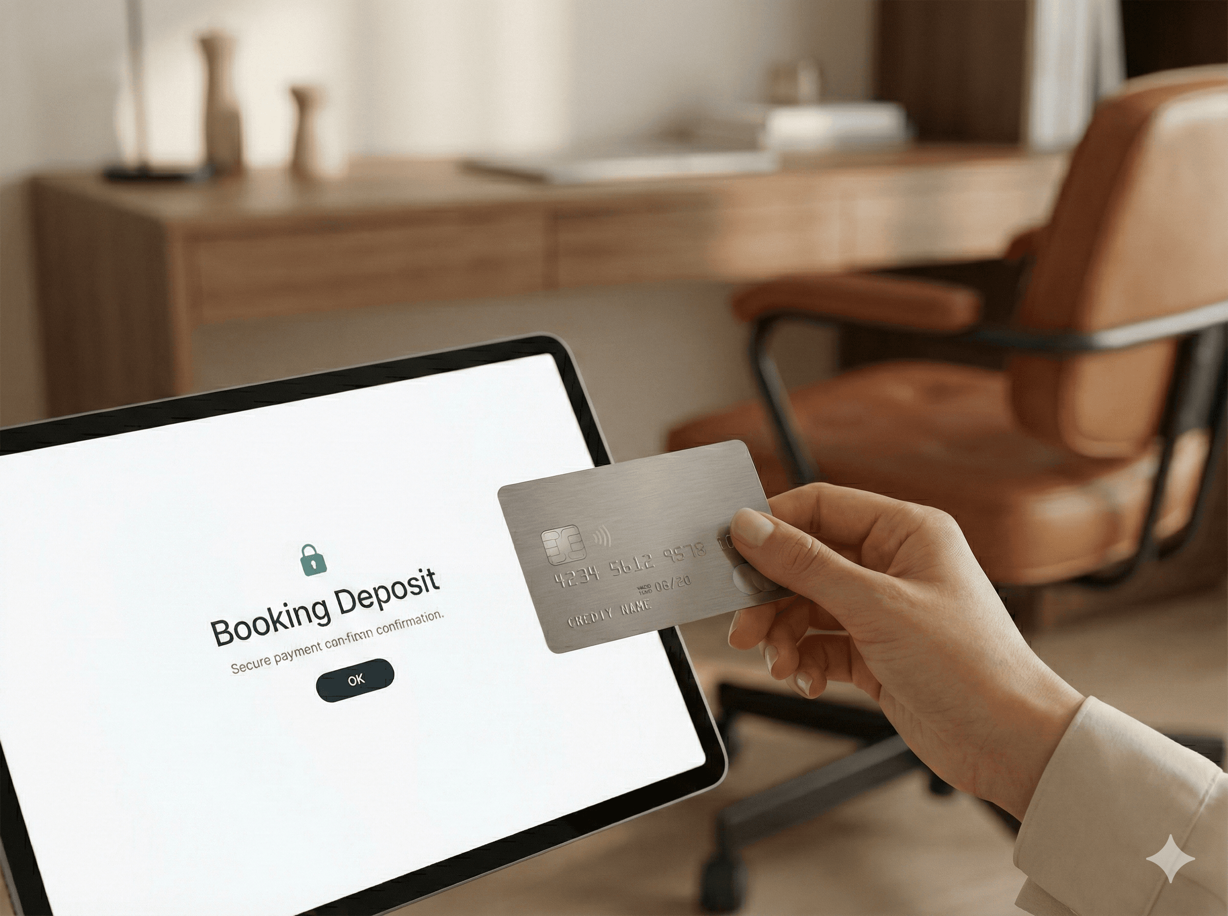 Secure online deposit with credit card